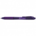 Stylo roller Pentel rétractable Energel X pointe moyenne couleur bleu, noir, rouge, violet et assortis - Violet