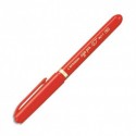 Stylo feutre Uniball Sign Pen pointe en nylon largeur de trait 0,8 mm encre à pigments noire, bleue ou rouge - Rouge