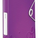 Boîte de classement Leitz WOW en polypropylène Dos de 30mm Fermeture par élastique Coloris assortis et à la couleur - Violet Wow