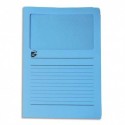 Pochettes coins Eco 5* en carte 120 grammes avec fenêtre dimensions 22x31cm pour format A4 - Bleu clair