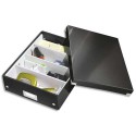 Boîte de rangement LEITZ CLICK&STORE M-Box avec compartiments amovibles. Coloris noir.