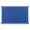 PERGAMY Tableau revêtement en feutrine bleu, cadre aluminium, format : 60 x 90 cm