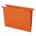 PLEIN CIEL Boîtes de 25 dossiers suspendus en Kraft orange pour tiroir - Orange