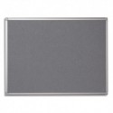 PERGAMY Tableau revêtement en feutrine gris, cadre aluminium, format : 90 x 120 cm