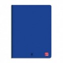 PLEIN CIEL Cahier piqûre 24x32 48 pages grands carreaux 90g. Couverture polypro bleu