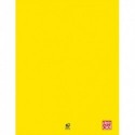 PLEIN CIEL Cahier piqûre 24x32 48 pages grands carreaux 90g. Couverture polypro jaune