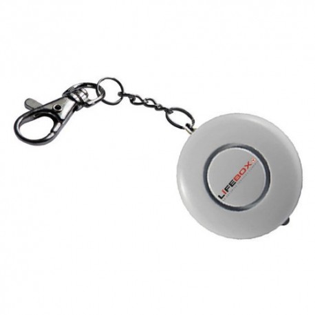 LIFEBOX Alarme portable anti-agression, 130 Db, Chaîne porte-clés, lumière intégrée, D4,8 x P2 cm