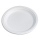CHINET Sachet de 125 Assiettes blanches en fibre moulée, diamètre 22 cm