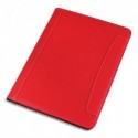 ALASSIO Conférencier Messina imitation cuir. 32,5x24,5x2cm. Livré bloc-notes et pochettes multiples - Rouge