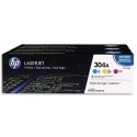 HP 304A (CF372A) - Tri pack couleur laser 304A CF372AM