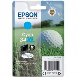 EPSON (T3472) Cartouche "balle de golf" jet d'encre durabrite ultra cyan XL C13T34724010