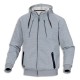 DELTA PLUS Veste sweat à capuche Anzio Gris en polyester et coton, 4 poches fermeture zip Taille XL