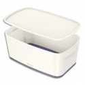 LEITZ Boîte MYBOX small avec couvercle en ABS. Coloris blanc fond gris