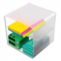 DEFLECTO Cube à séparation horizontale Transparent polystyrène, système modulable, carré 15,3 cm