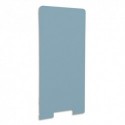 GAUTIER OFFICE Cloison de séparation en textile Bleu azur, socle en acier laqué blanc L80 x H170 x P3 cm