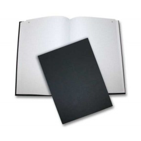 ELVE Registre toilé folioté, format 21 x 29,7 cm. 300 pages quadrillé 5/5. Coloris noir