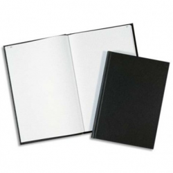 ELVE Registre toilé folioté, format 36 x 23 cm. 500 pages quadrillé 5/5. Coloris noir