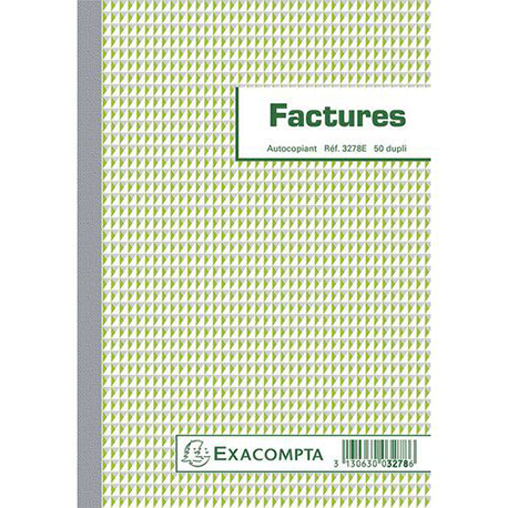 EXACOMPTA Bloc factures 21x14,8cm - 50 feuilles