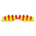 FIRST LOISIRS Lot de 24 cônes balise en plastique, hauteur 15 cm, jaune et rouge