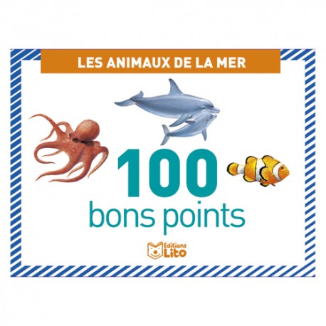 LITO DIFFUSION Boîte de 100 bons points thème les animaux de la mer
