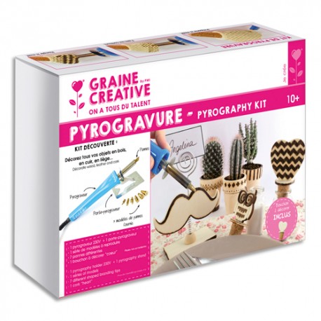 GRAINE CREATIVE Kit pyrogravure