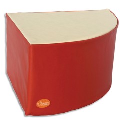 SUMO Pouf en mousse forme triangulaire 53x53x30cm rouge/ beige