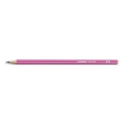 STABILO Crayon graphite hexagonal 160 HB (bout gomme), corps rose