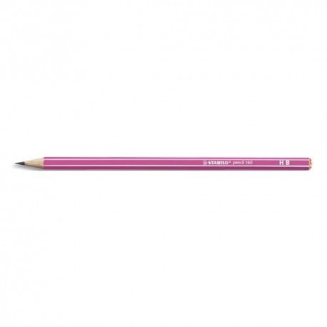 STABILO Crayon graphite hexagonal 160 HB (bout gomme), corps rose