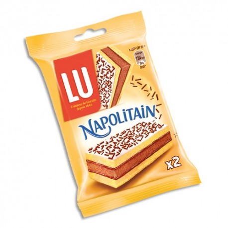 LU Paquet de 24 sachets de 2 gateaux Napolitain, 2 x 30g, fourrage au chocolat