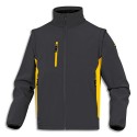 DELTA PLUS Veste Mysen2 D-Match Gris jaune polyester et élasthane, 5 poches, manches amovibles Taille XL