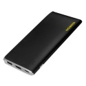 KINEON Powerbank 5000 mHa entrée micro USB sortie 2 USB noir D5 KN311513