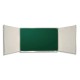 ULMANN Tableau triptyque émaillé intérieur Vert, extérieur Blanc L400 x H100 cm ouvert, fermé 200x100 cm