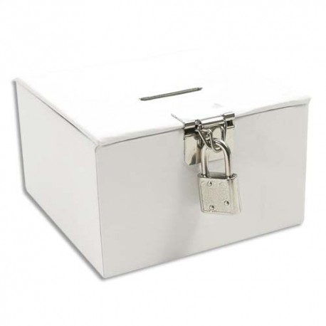 MAILDOR Boîte à trésors en carton blanc à décorer, 105x105x60mm