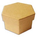 GRAINECREATIVE Boîte en carton forme héxagonale 90x90x50mm à décorer
