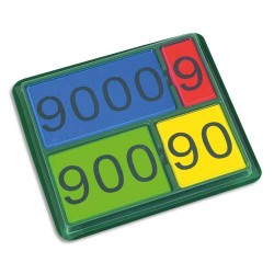 Lot de 36 nombres magnétiques de 1 à 9000, 4 couleurs assorties