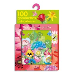 LITO DIFFUSION Boîte de 100 gommettes thème les fleurs du jardin