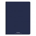 Cahier 24x32 96 pages grands carreaux piqure 90g Couverture polypropylène - Bleu marine