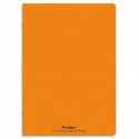 Cahier 24x32 96 pages grands carreaux piqure 90g Couverture polypropylène - Orange