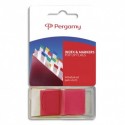 PERGAMY Set de 50 index marque-pages standards 2,5 x 4,3 cm. - Rouge