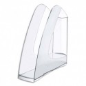 Porte-revues Eco 5* en polystyrène pour format A4 - Dimensions : L25,7 x H26 x P7,5 cm - Cristal