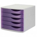 JALEMA Module de classement Silky Touch. Dim. L38 x H30,5 x P28 cm - Violet translucide