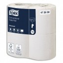 TORK Colis de 12 paquets de 4 rouleaux Papier toilette traditionnel Universal Blanc 2 plis 198 feuilles