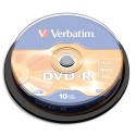 VERBATIM Pack de 10 DVD-R 4,7Go 16x + REDEVANCE 43523