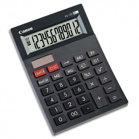 CANON AS-120 (AS120) Calculatrice de bureau 12 chiffres AS120-4582B001/4582B003