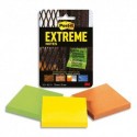 POST-IT Notes Extreme 76 x 76 mm 6 blocs de 45 feuilles. Couleurs assorties : Vert, Orange, Jaunes.