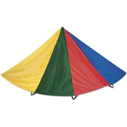 FIRST LOISIRS Jeu du parachute en polyester multicolore, diamètre 3,5m avec 8 poignées, livré dans un sac