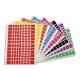 APLI Pochette de 18 planches de Gommettes rectangles, tailles et couleurs assorties