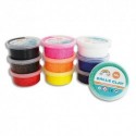 SODERTEX Pack de 10 Pâte à modeler autodurcissante Balls Clay 40g coloris assortis