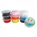 SODERTEX Pack de 10 Pâte à modeler autodurcissante Smooth Clay 40g coloris assortis