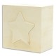 GRAINE CREATIVE Tirelire étoile en bois 10 x 10 x 6cm, à décorer : peinture, collage, mosaique, gluepatch
